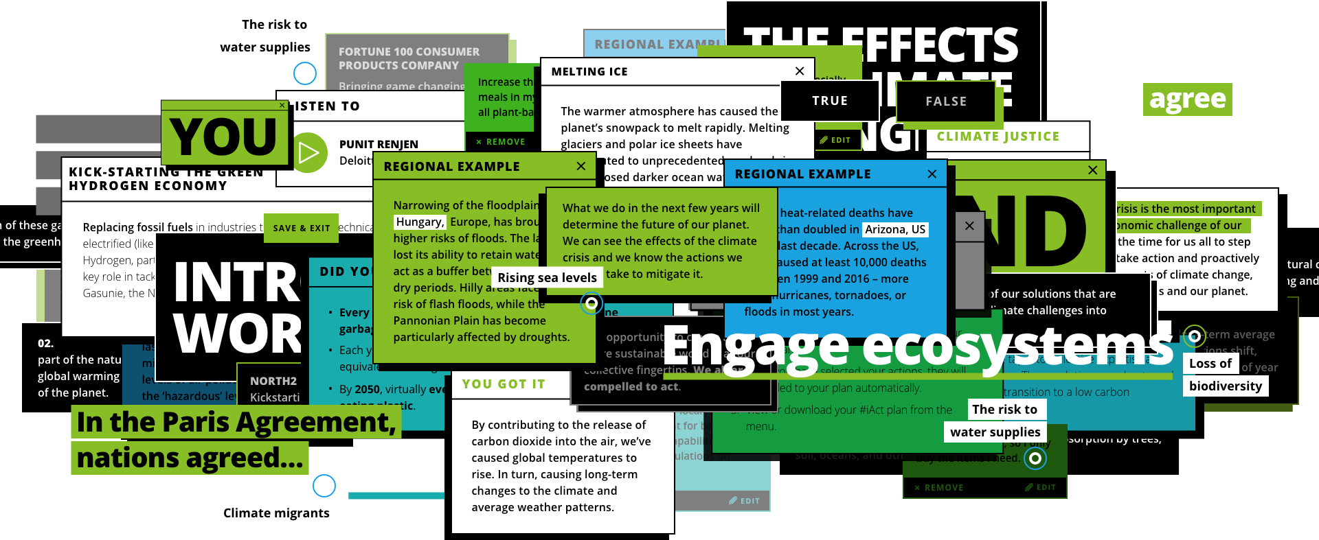 Re:write Our Future — motion graphics and interactive maps