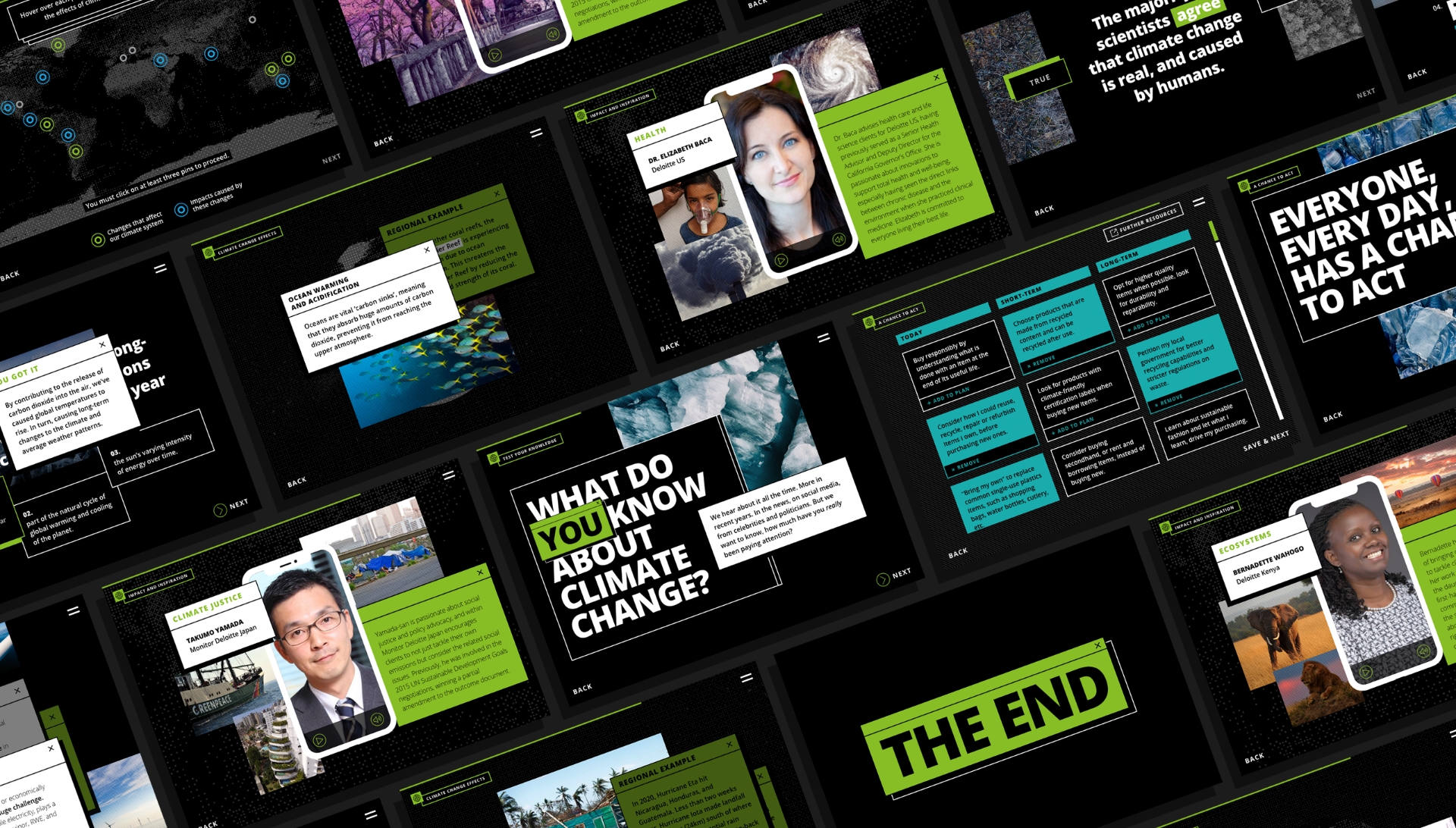 Re:write Our Future — brutalist visual identity and interactive climate planner