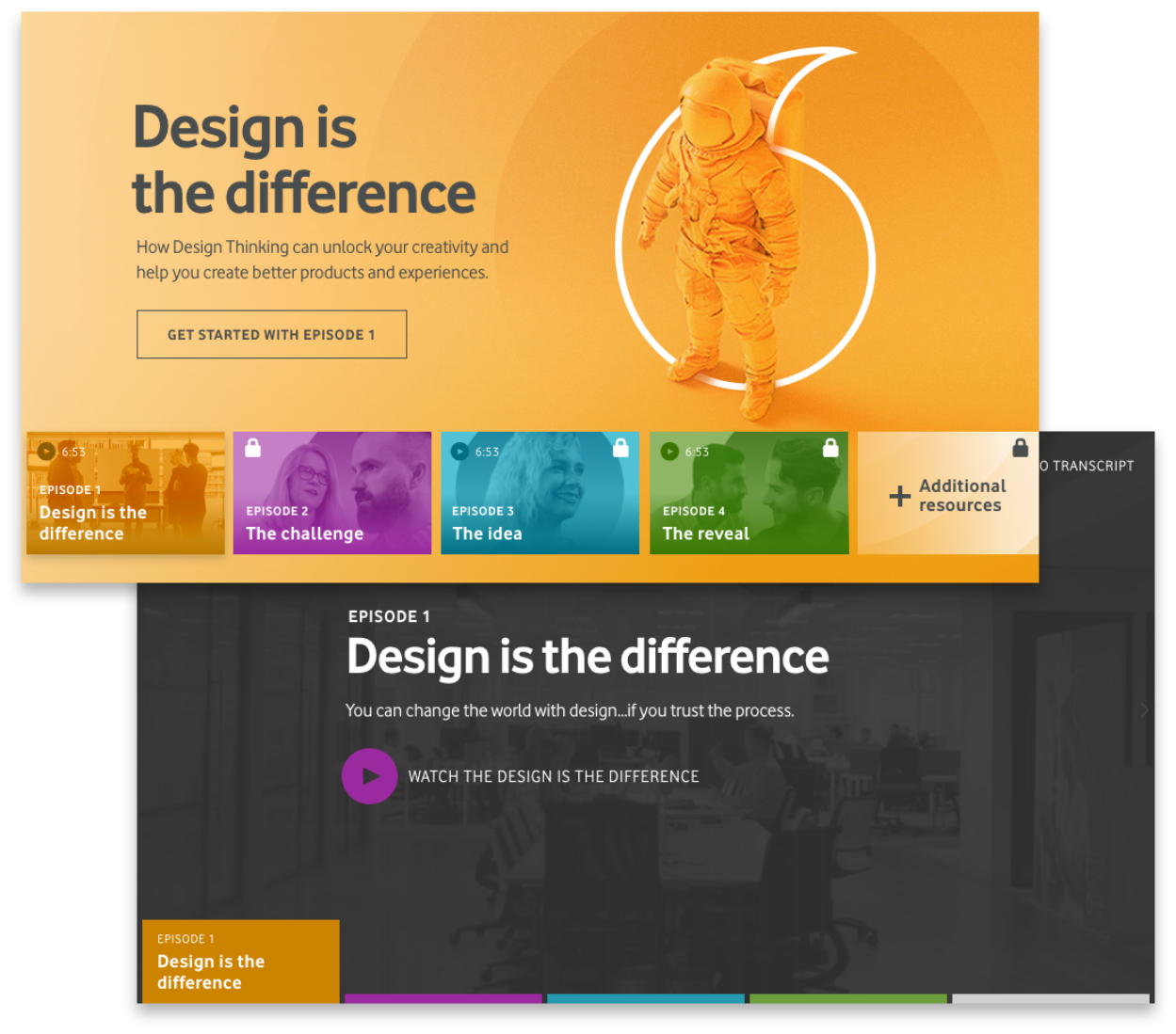 Design is the Difference — Vodafone micro-interactive learning experience