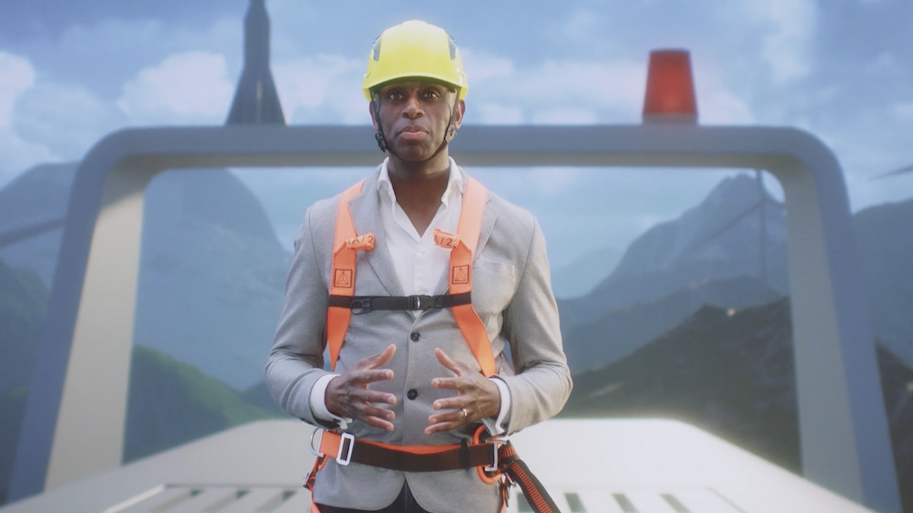 KPMG ESG Mindset — presenter in immersive setting